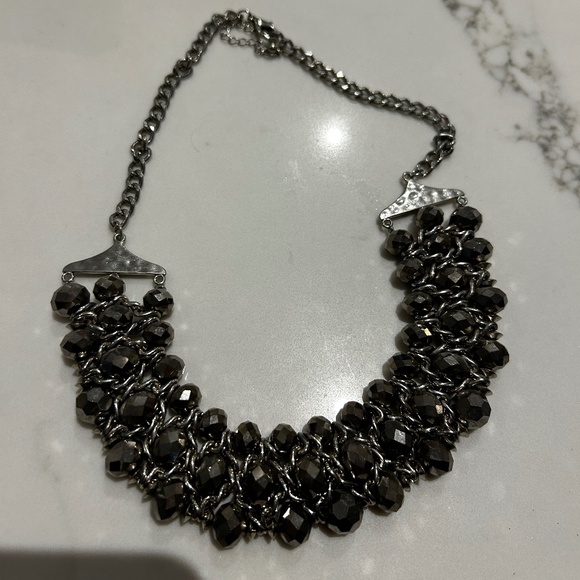 Jewelry - Silver Costume Jewelry Bib Necklace